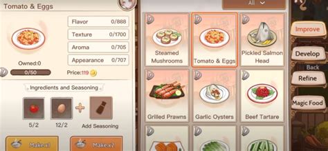 Guide: Useful Food Souls. Dice up a Mango and mix it with pudding. Additional statistics regarding the restaurant. Main Ingredients Egg Obtained in Gloriville at level 5-2 of Secret Forest Purchasable at the Fishing Hole Shop for 50 Water Crystals (Restaurant Level 8 required, Gloriville's Secret Forest level 5-2 must be...